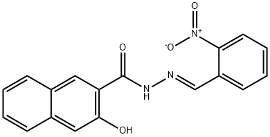 3-hydroxy-N'-(2-nitrobenzylidene)-2-naphthohydrazide Struktur