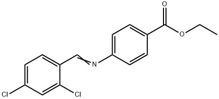 ethyl 4-[(2,4-dichlorobenzylidene)amino]benzoate Struktur