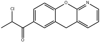 7-(2-chloropropanoyl)-5H-[1]benzopyrano[2,3-b]pyridine Struktur