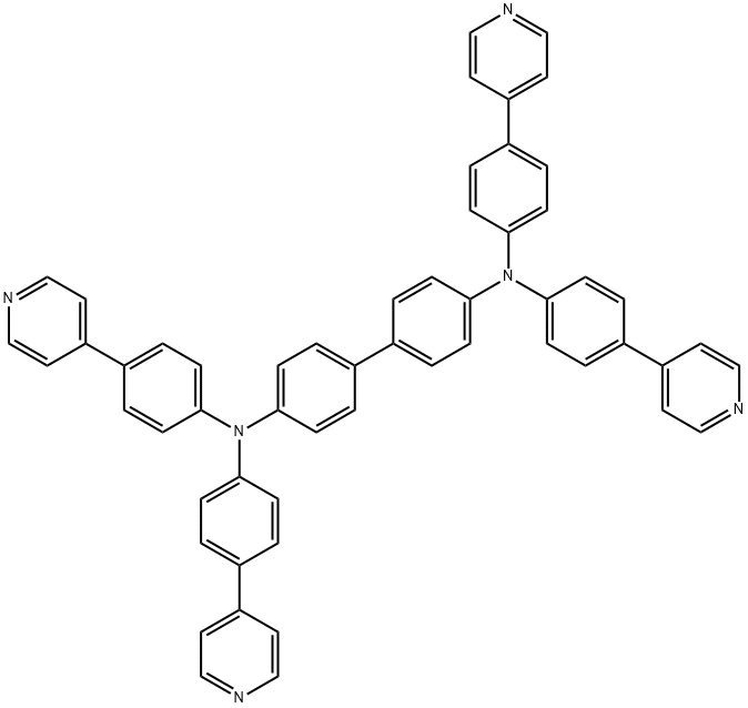 [1,1'-Biphenyl]-4,4'-diamine,N4,N4,N4',N4'-tetrakis[4-(4-pyridinyl)phenyl]- Struktur