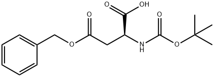 Aspartic acid, N-[(1,1-dimethylethoxy)carbonyl]-, 4-(phenylmethyl) ester Struktur