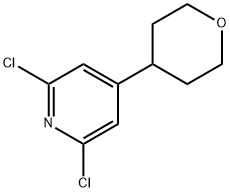 2,6-DICHLORO-4-(TETRAHYDRO-2H-PYRAN-4-YL)PYRIDINE Struktur