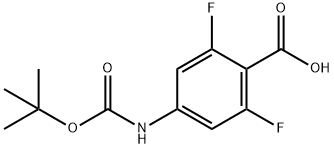 4-((TERT-BUTOXYCARBONYL)AMINO)-2,6-DIFLUOROBENZOIC ACID Struktur