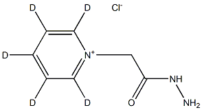 2-(2,3,4,5,6-pentadeuteriopyridin-1-ium-1-yl)acetohydrazide:chloride Struktur