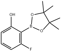 2-Fluoro-6-hydroxybenzeneboronic acid pinacol ester Struktur