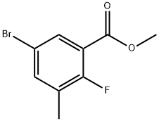 METHYL 5-BROMO-2-FLUORO-3-METHYLBENZOATE Struktur