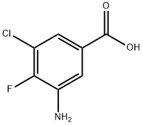 3-Amino-5-chloro-4-fluoro-benzoic acid Struktur