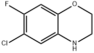 6-Chloro-7-fluoro-3,4-dihydro-2H-benzo[1,4]oxazine Struktur