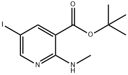 5-Iodo-2-methylamino-nicotinic acid tert-butyl ester Struktur