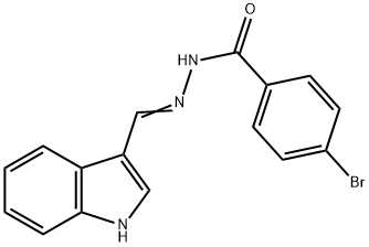 4-bromo-N'-(1H-indol-3-ylmethylene)benzohydrazide Struktur