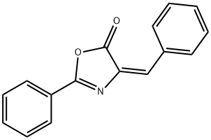 (E)-4-benzylidene-2-phenyloxazol-5(4H)-one Struktur