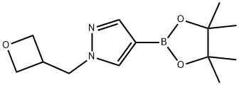 1-(oxetan-3-ylmethyl)-4-(tetramethyl-1,3,2-dioxaborolan-2-yl)-1H-pyrazole Struktur