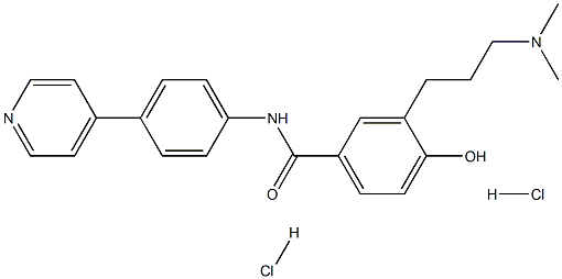 3-[3-(dimethylamino)propyl]-4-hydroxy-N-(4-pyridin-4-ylphenyl)benzamide:dihydrochloride Struktur