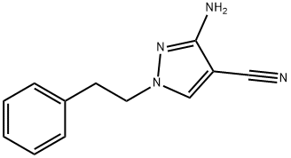 3-amino-1-phenethyl-1H-pyrazole-4-carbonitrile Struktur