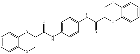 N,N'-1,4-phenylenebis[2-(2-methoxyphenoxy)acetamide] Struktur