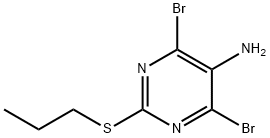 4,6-DIBROMO-2-(PROPYLTHIO)PYRIMIDIN-5-AMINE Struktur