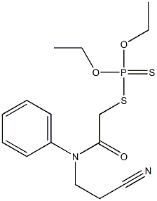 Phosphorodithioic acid,S-[2-[(2-cyanoethyl)phenylamino]-2-oxoethyl] O,O-diethyl ester, 16231-76-8, 結(jié)構式