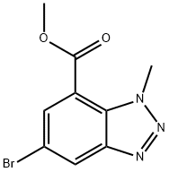 6-Bromo-3-methyl-3H-benzotriazole-4-carboxylic acid methyl ester Struktur