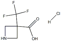 3-(TRIFLUOROMETHYL)AZETIDINE-3-CARBOXYLIC ACID HCL Struktur