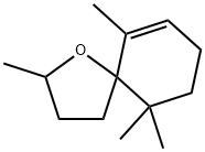 2,6,6,10-tetramethyl-1-oxaspiro[4.5]dec-9-ene Struktur