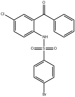 N-(2-benzoyl-4-chlorophenyl)-4-bromobenzenesulfonamide Struktur