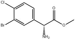 METHYL(2R)-2-AMINO-2-(3-BROMO-4-CHLOROPHENYL)ACETATE Struktur