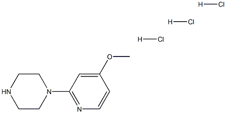 1-(4-Methoxypyridin-2-yl)piperazine trihydrochloride Struktur