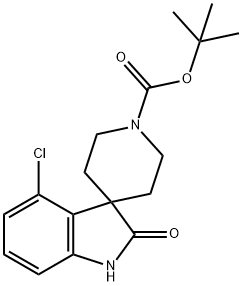 tert-Butyl 4-chloro-2-oxo-1,2-dihydrospiro[indole-3,4'-piperidine]-1'-carboxylat Struktur