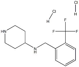 N-[2-(Trifluoromethyl)benzyl]piperidin-4-amine dihydrochloride Struktur