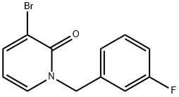 3-Bromo-1-(3-fluorobenzyl)pyridin-2(1H)-one Struktur