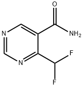 4-Difluoromethyl-pyrimidine-5-carboxylic acid amide Struktur