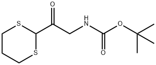 Tert-Butyl N-[2-(1,3-Dithian-2-Yl)-2-Oxoethyl]Carbamate Struktur