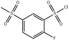 2-Fluoro-5-methanesulfonyl-benzenesulfonyl chloride Struktur