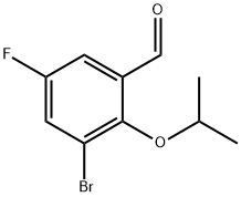 3-BROMO-5-FLUORO-2-ISOPROPOXYBENZALDEHYDE Struktur