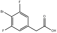 4-bromo-3,5-difluorophenylacetic acid Struktur