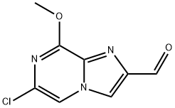 6-Chloro-8-methoxy-imidazo[1,2-a]pyrazine-2-carbaldehyde Struktur