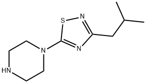 1-[3-(2-methylpropyl)-1,2,4-thiadiazol-5-yl]piperazine Struktur