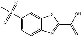 6-methanesulfonyl-1,3-benzothiazole-2-carboxylic acid Struktur