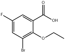 3-BROMO-2-ETHOXY-5-FLUOROBENZOIC ACID Struktur