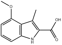 4-methoxy-3-methyl-1H-indole-2-carboxylic acid Struktur