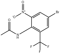 N-(4-bromo-2-nitro-6-(trifluoromethyl)phenyl)acetamide Struktur