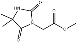 (4,4-Dimethyl-2,5-dioxo-imidazolidin-1-yl)-acetic acid methyl ester Struktur