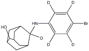 6-(4-bromo-2,3,5,6-tetradeuterioanilino)-6-deuterioadamantan-2-ol Struktur