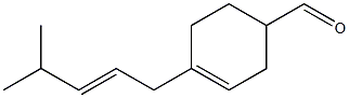 4-[(E)-4-methylpent-2-enyl]cyclohex-3-ene-1-carbaldehyde Struktur