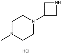 1-(AZETIDIN-3-YL)-4-METHYLPIPERAZINE 3HCL Struktur