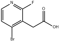 2-(4-bromo-2-fluoropyridin-3-yl)acetic acid Struktur