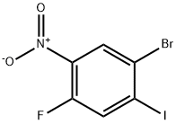 1-Bromo-4-fluoro-2-iodo-5-nitro-benzene Struktur