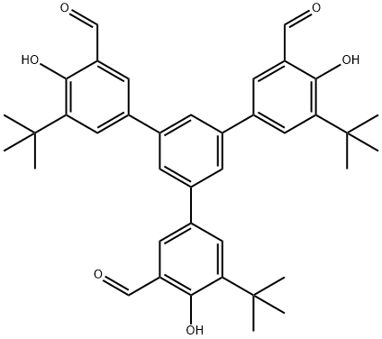 [1,1':3',1''-Terphenyl]-3,3''-dicarboxaldehyde,5,5''-bis(1,1-dimethylethyl)-5'-[3-(1,1-dimethylethyl)-5-formyl-4-hydroxyphenyl]-4,4''-dihydroxy- Struktur