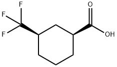 (1S,3R)-3-Trifluoromethyl-cyclohexanecarboxylic acid Struktur