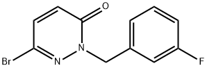 6-Bromo-2-(3-fluorobenzyl)pyridazin-3(2H)-one Struktur